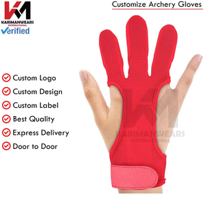 Guantes Profesionales de Tiro con Arco, Reforzados en los Dedos, de Cuero, Duraderos, Cómodos, Ligeros, para Tiro al Blanco y Uso en Campo - Product Image 3