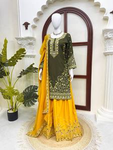 Conjunto de Salwar Kameez Anarkali Elástico para Mujer, Bordado, con Palazzo y Dupatta, Traje Étnico para Fiesta o Boda, India, Pakistán - Product Image 4