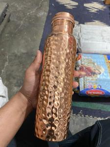 Copper Water <b>Bottle</b> 1L Portable Minimalist Design for Travel - Product Image 1