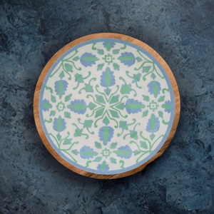 Plato de madera con diseño moderno y estampado en esmalte, bandeja de madera, bandeja de esmalte, plato estampado a un precio muy atractivo. - Product Image 6