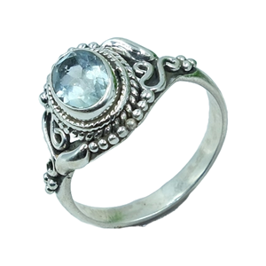 Anillo de Topacio Azul, Anillo de Plata de Ley 925, Anillo con Gema Azul, Anillo de Declaración, Anillo de Promesa, Joyería de Topacio Azul, Regalo para Mujer - Product Image 1