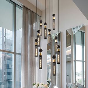 Lampadario moderno lampadario a 9 luci industriali oro nero regolabile plafoniera a soffitto in Mesh per soggiorno - Product Image 4