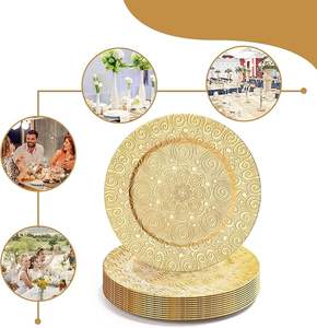 Assiette de présentation style vintage, finition antique, vaisselle décorative pour réception de mariage - Product Image 6