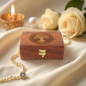 Caja de Madera con Grabado Láser Personalizado, Acabado Mate, Caja de Madera con Grabado Láser Suave, Caja para Joyería, Caja de Almacenamiento, Suministro al por Mayor - Product Image 2