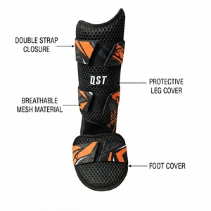 Baseball leg guard Shin Foot Guard Set Adjustable Protective Sports Gear lightweight baseball protective leg guard Custom Logo - Product Image 3