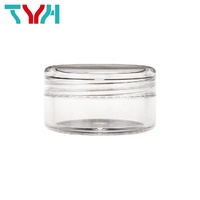 Pot d'échantillon SAN 10 ml en plastique transparent vide, petit pot testeur pour soins de la peau, lotion, maquillage, poudre, paillettes, vernis à ongles (INB11T)