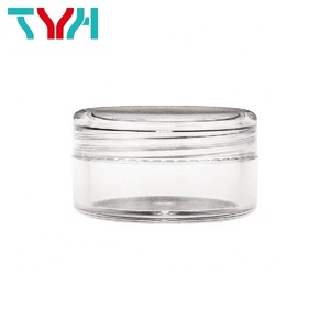 Tarro de muestra SAN de 10ml y 10g, bote pequeño transparente vacío redondo de plástico para probador, polvo de maquillaje, brillo, lentejuelas para pintura de uñas (INB11T) - Product Image 2