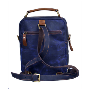 Sac messager vintage en cuir véritable avec design personnalisable disponible au prix de gros - Product Image 5
