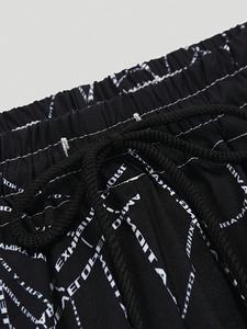 Short de sport personnalisé pour homme avec bordure côtelée fantaisie, imprimé numérique, maille respirante, vente en gros sur mesure - Product Image 2