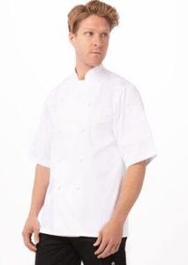 Veste de Chef Unisexe Haut de Gamme en Coton Boutonnée Anti-Bactérienne Imperméable pour Hôtellerie, Cuisine et Restauration Professionnelle - Product Image 2