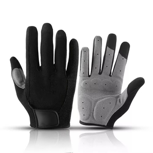Gants de cyclisme personnalisés à doigts entiers avec maille respirante, protection rembourrée de la paume et fabrication sous marque privée - Product Image 1