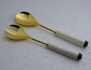 Servidor de Ensaladas de Acero Inoxidable con Acabado Dorado, Diseño Moderno y de Lujo para Hoteles y Salones de Banquetes, Productos Personalizados - Product Image 6