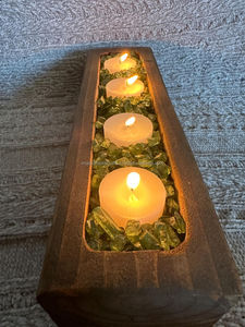 ที่วาง T-Light ลายหินอ่อนมีสไตล์พร้อมพื้นผิวขัดเงาสำหรับการตกแต่งภายในที่ทันสมัยงานแต่งงานการตกแต่งของขวัญและงานปาร์ตี้ - Product Image 3