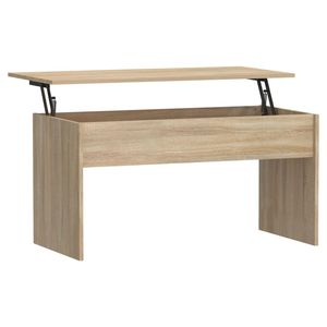Table basse réglable en hauteur en bois d'ingénierie chêne Sonoma, taille moyenne - Product Image 2