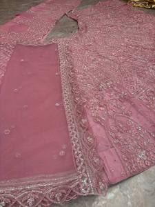 New Trending PinkCityBlocks Indian Designer 4 Meter Flared Butterfly <b>Net</b> Loose Fit Premium Lehenga Choli Dress Sequins Work - Product Image 2