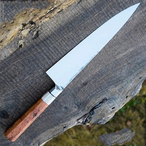 Burraq Ecommerce Custom Handmade Personalized Carbon Steel Chef <b>Knife</b> 8-Inch Blade 3.0mm Thickness Wood Handle Sheath Gift - Product Image 5