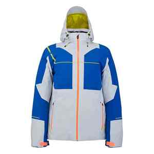Veste de ski pour homme de haute qualité, coupe-vent, design personnalisé, séchage rapide, respirante, col montant, logo sur le devant, grande taille, hiver - Product Image 1