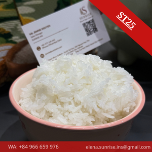 Arroz Blanco Fresco de Grano Corto en Tazón con Borde Rosa, Textura Suave, Listo para Servir, con la Srta. Elena (+84) 966 659 976 - Product Image 4