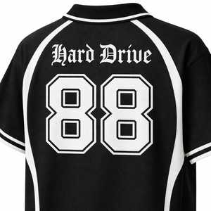 Polo à manches courtes noir pour homme avec bordure contrastante blanche Coupe classique T-shirt décontracté en tricot - Product Image 6