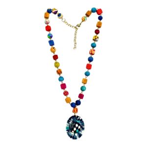 Collar Bohemio Hecho a Mano con Cuentas Ecológicas, Collar de Perlas de Imitación con Cadena Chapada en Oro para Mujer, Joyería de Fiesta, Pieza Destacada - Product Image 1