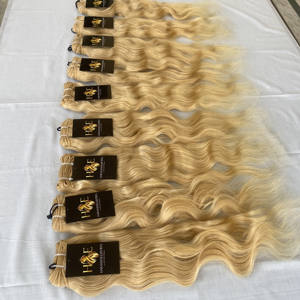 Cabello humano virgen indio crudo sin procesar Calidad superior 613 Cabello Rubio Cabello rizado crudo Templo indio Rubio 60 proveedores de cabello - Product Image 1