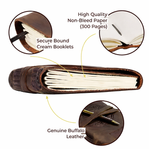 Lot de carnets personnalisés en cuir gaufré hibou, faits main, promotionnels, avec stylo, journal intime, grimoire, livre de sorts - Product Image 3