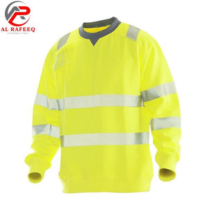 Sudadera de trabajo con logotipo personalizado para hombre, sudadera reflectante de alta visibilidad con cuello redondo al por mayor, sudadera de lana para hombre y mujer para invierno - Product Image 5