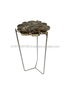 Modern <b>Round</b> <b>Side</b> <b>Table</b> with Marble Top and Metal Frame Living Room Furniture Decorative Accent <b>Table</b> - Product Image 5