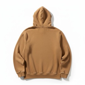 Men's Solid Color Hooded Sweatshirt Regular Fit 100% Cotton French Terry Casual Autumn Wear - Product Image 2