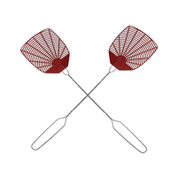 Raquette à mouches extra longue avec manche en fil métallique, pratique pour l'intérieur et l'extérieur, suspendue, sûre pour les enfants et les animaux domestiques, solide et flexible, tue les insectes