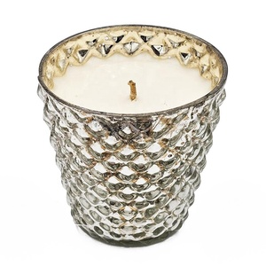 Nouvel Arrivage I K Handicraft Pot de bougie en verre soufflé à la bouche argenté antique, à la cire de soja non parfumée, pour décoration intérieure et cadeau, durée de combustion en intérieur - Product Image 5