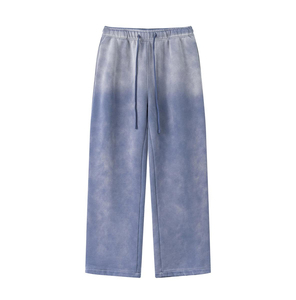 Pantalones Deportivos de Pierna Ancha para Mujer, Cintura Elástica con Cordón, Corte Holgado, Color Sólido, Algodón, Estilo Otoñal - Product Image 3