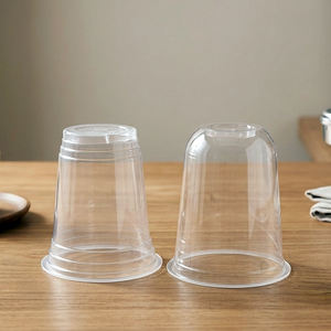 Vasos Desechables Transparentes de PP de Pared Simple Quang Quan de 12/16/24 oz con Tapas de 95 mm de Diámetro para Bebidas Calientes/Frías, Té con Leche, Café - Product Image 1