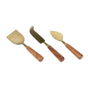 Juego de Cubiertos Dorados para Servir de Acero Inoxidable para Panadería, Juego de 3 Cuchillos para Servir Pastel y Repostería, Juego de Cubiertos de Lujo de Grado Alimenticio - Product Image 1