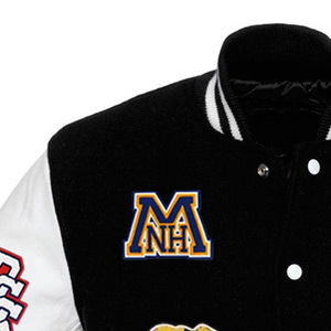 Chaqueta Varsity de Chenilla Bordada Personalizada de la Mejor Calidad para Hombre con Opción de Logotipo Frontal, Diseño Invernal Ecológico - Product Image 2