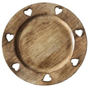 Assiettes rondes vintage en bois couleur bois pour mariage, hôtel, restaurant - Product Image 4