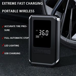 Mini Display digitale LED gonfiatore pneumatici 4000mAh Wireless auto/moto/bicicletta gonfiatore pneumatici con illuminazione a LED utilizzare come Power Bank - Product Image 1
