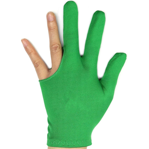 Two Finger Snooker Gloves Silicone Textured Palm Breathable Polyester Back Velcro Strap Pool Cue - Product Image 4