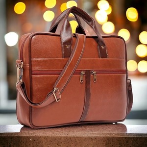 Sac messager en cuir à bas prix, sac bandoulière vintage pour homme, pour ordinateur portable, bureau, voyage et usage professionnel - Product Image 5