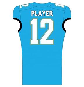 Uniformes de fútbol americano de poliéster 100% para jóvenes, conjuntos lisos sublimados de alta calidad, mangas cortas, diseño transpirable de talla grande - Product Image 4