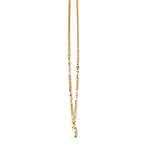 Collier luxueux en or massif serti de diamants de laboratoire, motif floral, élégant bijou de mariée pour fiançailles et mariage. - Product Image 1