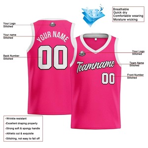 Meilleur design de maillot de basketball personnalisé, dernier uniforme imprimé par transfert thermique avec caractéristique respirante et grande taille, design de lettres sur le devant - Product Image 3