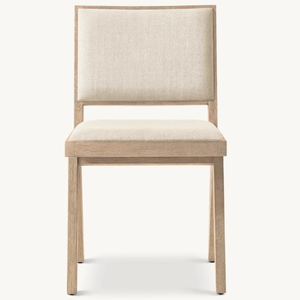 เก้าอี้รับประทานอาหารดีไซน์หรูหราแบบเดี่ยว สไตล์มินิมอล โครงไม้สัก พร้อมเบาะนั่งที่นั่งสบายและทนทาน - Product Image 3