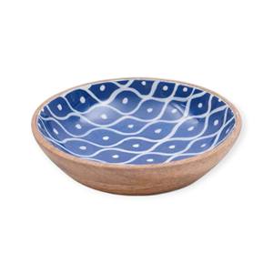 Tazón de Madera Artesanal con Diseño de Hojas Verdes e Interior Esmaltado para una Cena Elegante y Decoración Natural del Hogar - Product Image 4