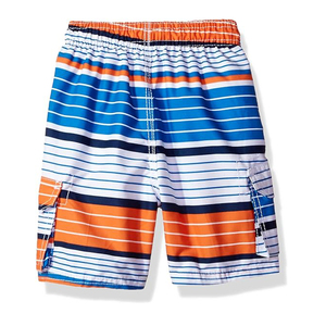 Shorts de surf longs personnalisés pour hommes, style natation, 20 pouces, imprimé rayé, séchage rapide, extensibles, en solde - Product Image 2