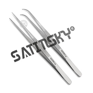 Lot de 6 pinces Adson demi-dorées, instruments chirurgicaux manuels pour tissus marron - Product Image 5