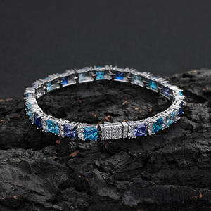 Best Quality Custom Moissanite Tennis Bracelet for <b>Men</b> Women 925 Silver Hip Hop Jewelry for Wedding and Anniversary Gifts - Product Image 5