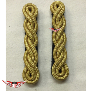 KEW Epaulettes Light Yellow Black <b>Braided</b> Customizable Shoulder Board Nylon Luxury Durable <b>Accessory</b> - Product Image 4