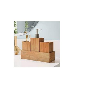 ชุดห้องน้ำไม้แท้ 100% งานฝีมืออินเดีย ชุดห้องน้ำไม้ธรรมชาติแบบคลาสสิก ชุดฝักบัวอาบน้ำ - Product Image 3