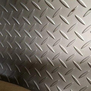 Aisi Embossed anti-dérapant 304 316 acier inoxydable checker chargeur de diamant plat rhodium plaque métal tôle d'acier - Product Image 1